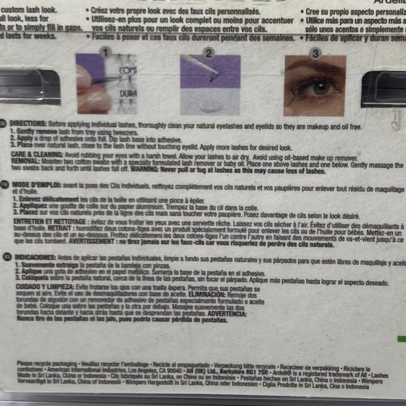 Ardell Lashes Double Individuals Knot Free Double Flares Medium Black Duralash - Picture 8 of 13